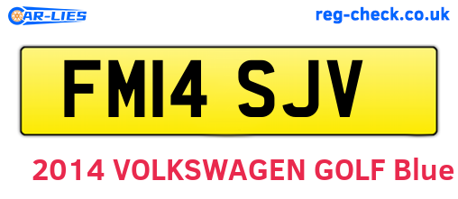 FM14SJV are the vehicle registration plates.