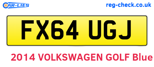 FX64UGJ are the vehicle registration plates.
