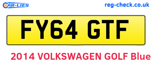 FY64GTF are the vehicle registration plates.