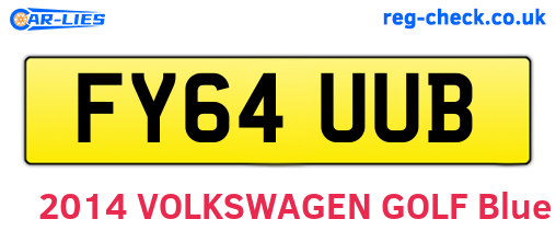 FY64UUB are the vehicle registration plates.