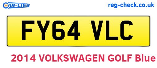 FY64VLC are the vehicle registration plates.