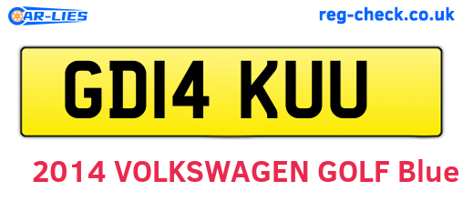GD14KUU are the vehicle registration plates.
