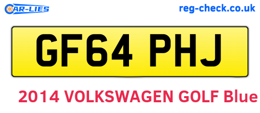 GF64PHJ are the vehicle registration plates.