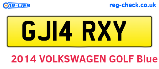 GJ14RXY are the vehicle registration plates.