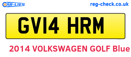 GV14HRM are the vehicle registration plates.