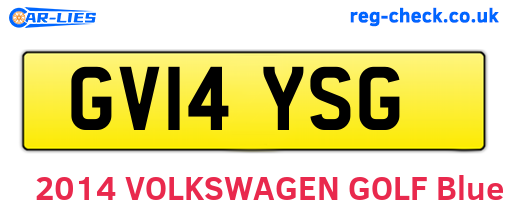 GV14YSG are the vehicle registration plates.