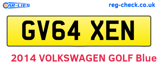 GV64XEN are the vehicle registration plates.