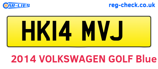 HK14MVJ are the vehicle registration plates.