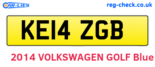 KE14ZGB are the vehicle registration plates.