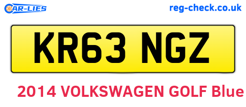 KR63NGZ are the vehicle registration plates.