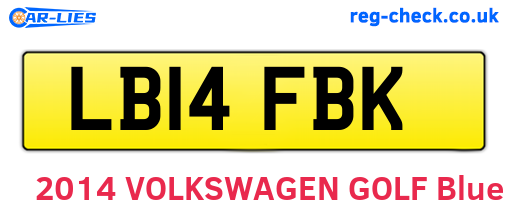 LB14FBK are the vehicle registration plates.