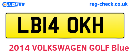 LB14OKH are the vehicle registration plates.