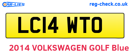 LC14WTO are the vehicle registration plates.