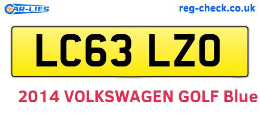 LC63LZO are the vehicle registration plates.