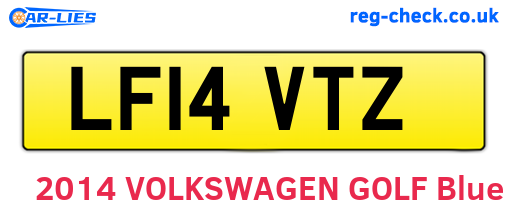 LF14VTZ are the vehicle registration plates.