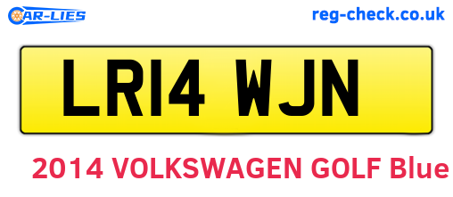LR14WJN are the vehicle registration plates.