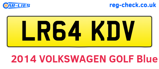 LR64KDV are the vehicle registration plates.