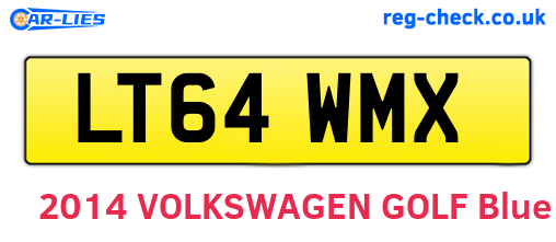 LT64WMX are the vehicle registration plates.