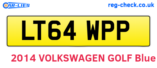 LT64WPP are the vehicle registration plates.