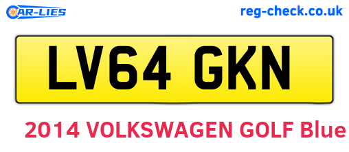 LV64GKN are the vehicle registration plates.