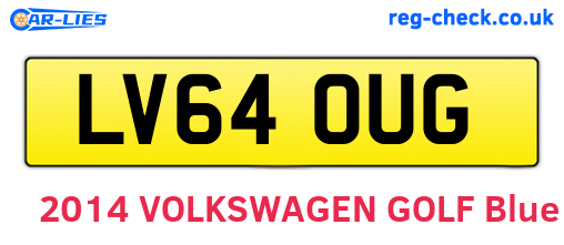 LV64OUG are the vehicle registration plates.