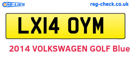 LX14OYM are the vehicle registration plates.