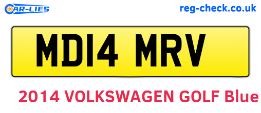 MD14MRV are the vehicle registration plates.