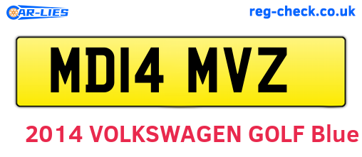 MD14MVZ are the vehicle registration plates.