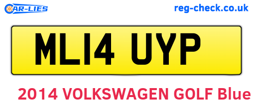 ML14UYP are the vehicle registration plates.