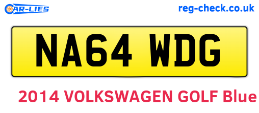 NA64WDG are the vehicle registration plates.