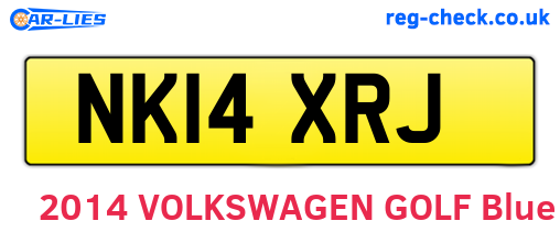 NK14XRJ are the vehicle registration plates.