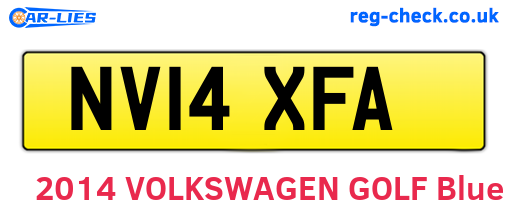 NV14XFA are the vehicle registration plates.