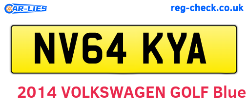 NV64KYA are the vehicle registration plates.