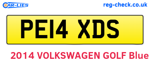 PE14XDS are the vehicle registration plates.