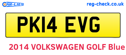 PK14EVG are the vehicle registration plates.