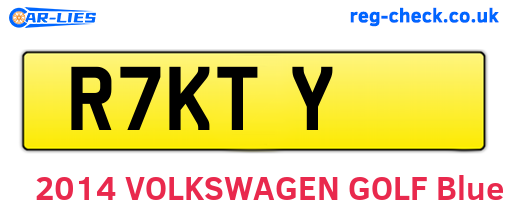 R7KTY are the vehicle registration plates.