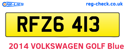 RFZ6413 are the vehicle registration plates.