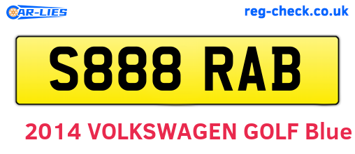 S888RAB are the vehicle registration plates.
