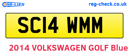 SC14WMM are the vehicle registration plates.
