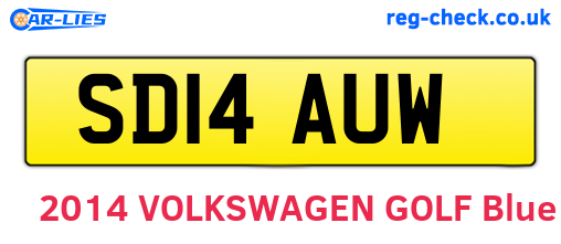 SD14AUW are the vehicle registration plates.