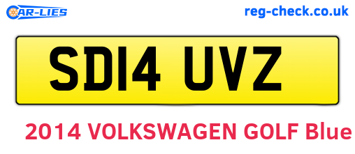 SD14UVZ are the vehicle registration plates.