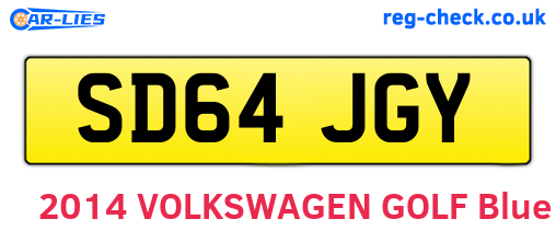 SD64JGY are the vehicle registration plates.