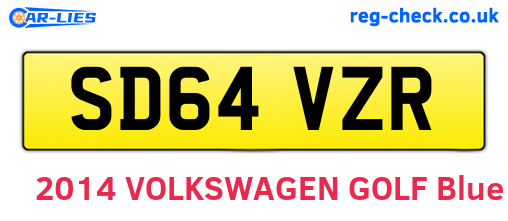 SD64VZR are the vehicle registration plates.