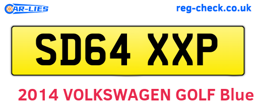 SD64XXP are the vehicle registration plates.
