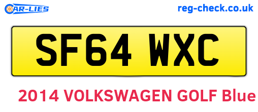 SF64WXC are the vehicle registration plates.