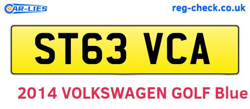 ST63VCA are the vehicle registration plates.