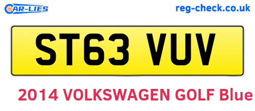 ST63VUV are the vehicle registration plates.