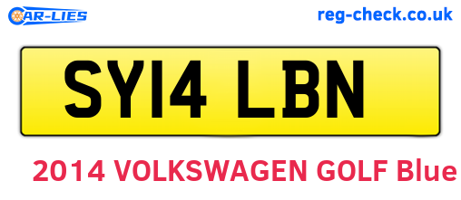 SY14LBN are the vehicle registration plates.