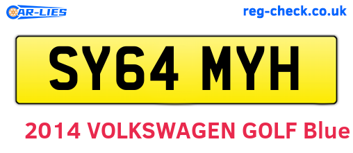 SY64MYH are the vehicle registration plates.