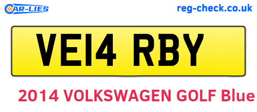 VE14RBY are the vehicle registration plates.